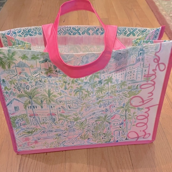 LILLY PULITZER West Palm Beach Reusable Shopper Tote Bag - Picture 2 of 5